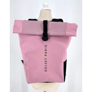 Delsey Paris Turenne Soft Backpack Rolltop Pink